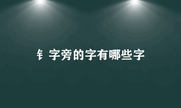 钅字旁的字有哪些字