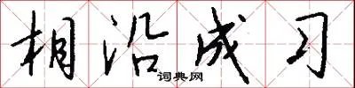 相沿成习