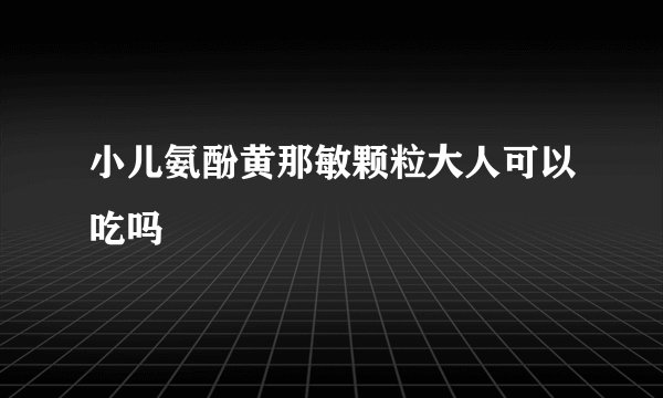 小儿氨酚黄那敏颗粒大人可以吃吗