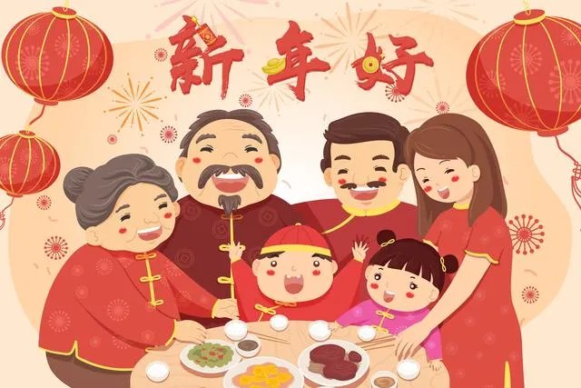 我的一家爷爷奶奶简笔画