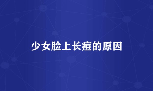 少女脸上长痘的原因