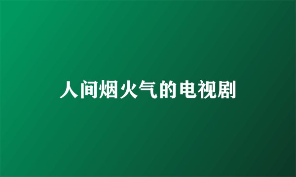 人间烟火气的电视剧