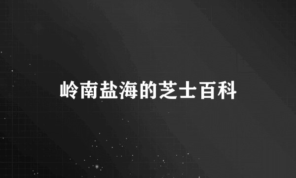 岭南盐海的芝士百科