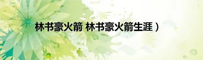 林书豪火箭 林书豪火箭生涯)