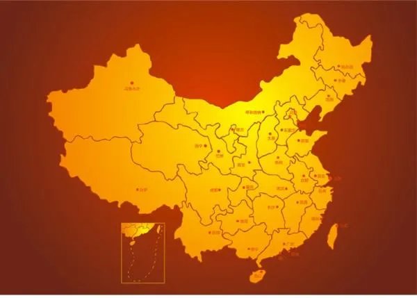 求中国地图矢量图