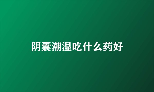 阴囊潮湿吃什么药好