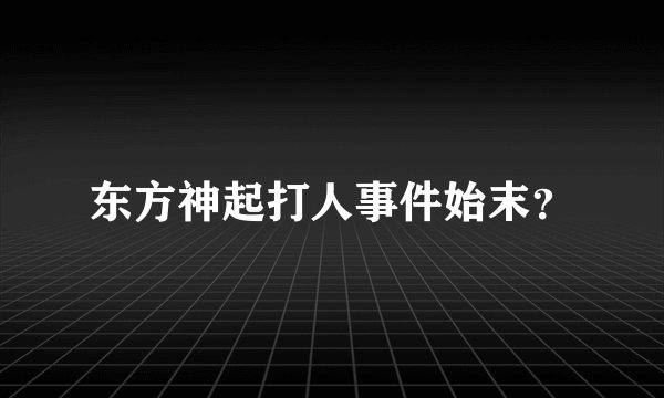 东方神起打人事件始末？