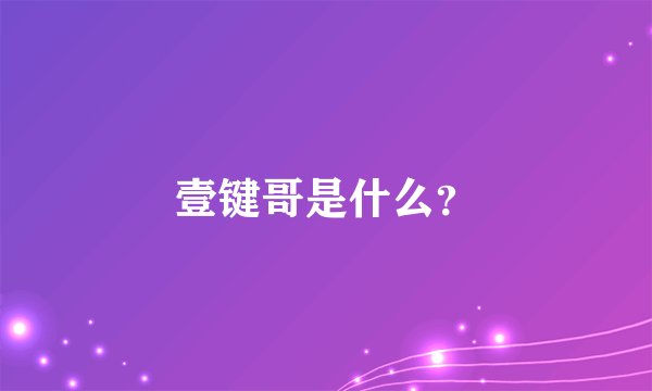 壹键哥是什么？
