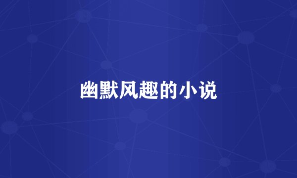 幽默风趣的小说
