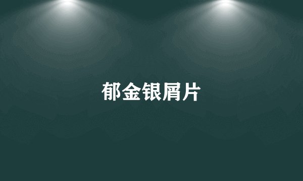 郁金银屑片