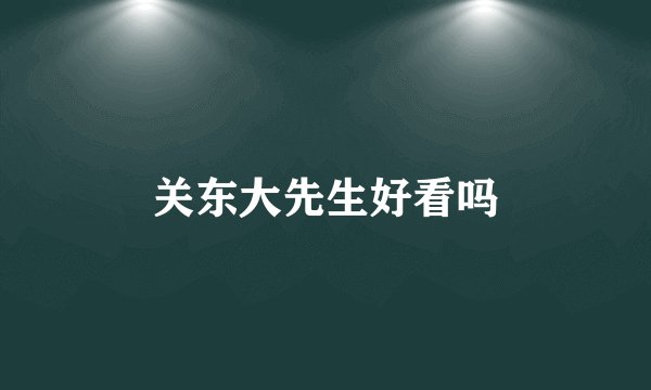 关东大先生好看吗