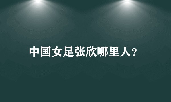 中国女足张欣哪里人？