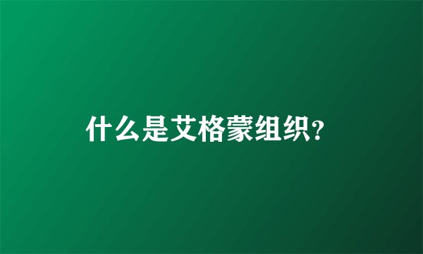 什么是艾格蒙组织？