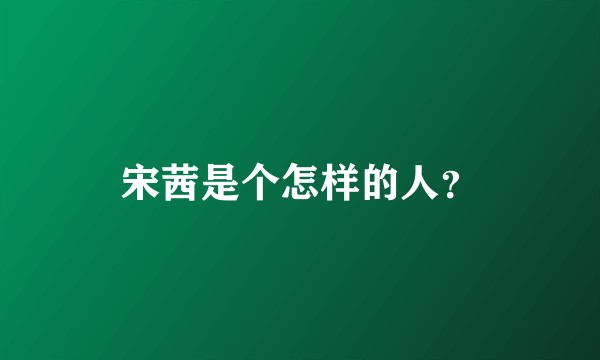 宋茜是个怎样的人？
