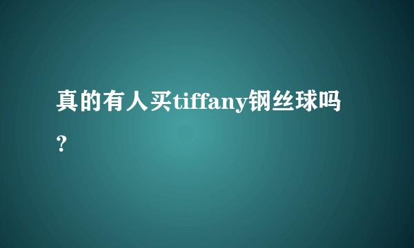 真的有人买tiffany钢丝球吗？