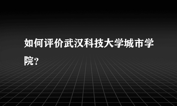 如何评价武汉科技大学城市学院?