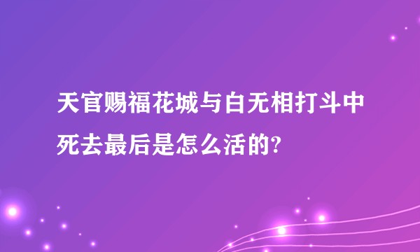 天官赐福花城与白无相打斗中死去最后是怎么活的?