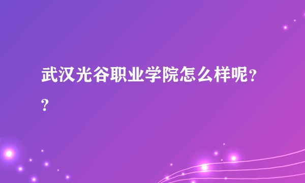 武汉光谷职业学院怎么样呢??