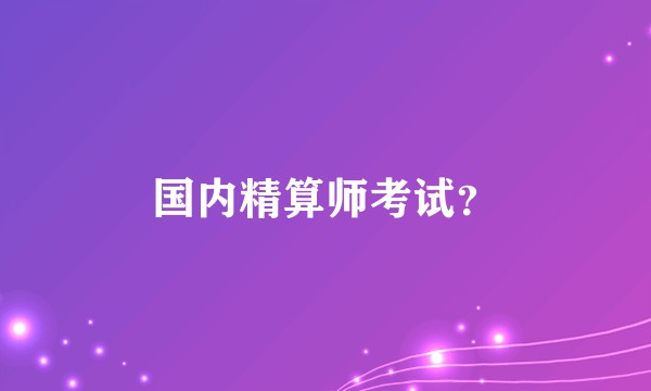 国内精算师考试?