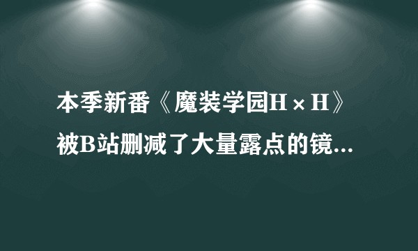本季新番《魔装学园H×H》被B站删减了大量露点的镜头,我应该坚持原则看正版,还是遵从欲望去下载完整版?