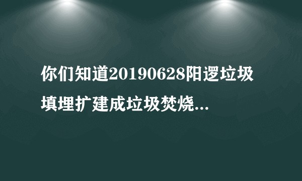 你们知道20190628阳逻垃圾填埋扩建成垃圾焚烧厂事件吗？