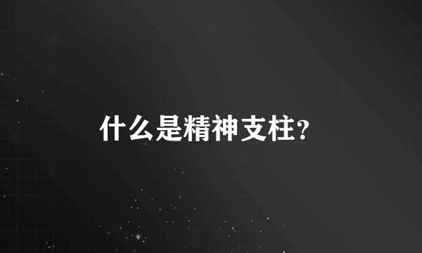 什么是精神支柱?