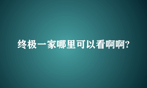 终极一家哪里可以看啊啊?