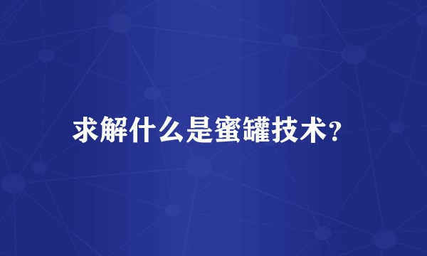 求解什么是蜜罐技术?