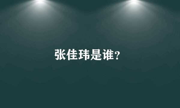 张佳玮是谁？
