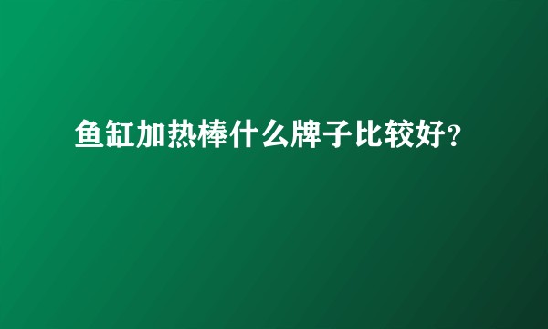 鱼缸加热棒什么牌子比较好？