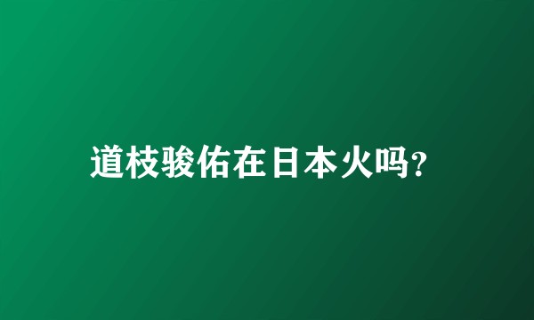 道枝骏佑在日本火吗?