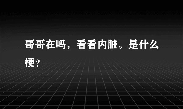哥哥在吗，看看内脏。是什么梗？