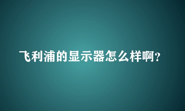 飞利浦的显示器怎么样啊？