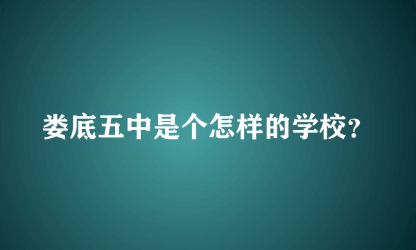 娄底五中是个怎样的学校？
