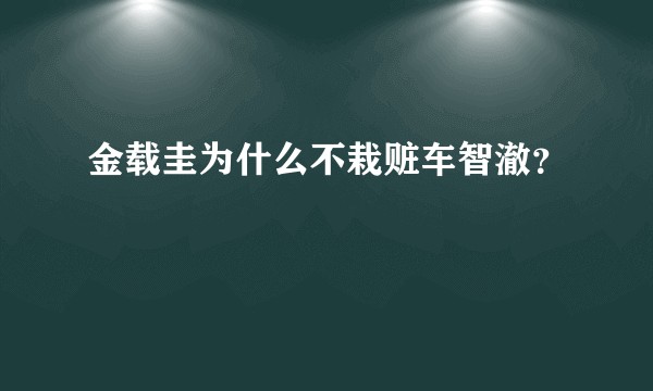 金载圭为什么不栽赃车智澈?