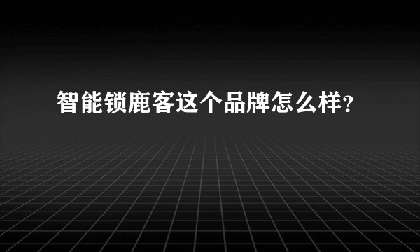智能锁鹿客这个品牌怎么样？