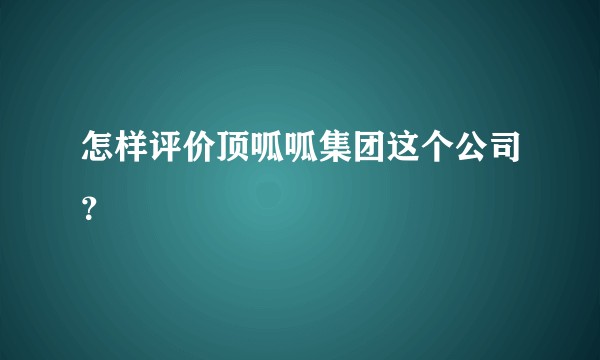 怎样评价顶呱呱集团这个公司？