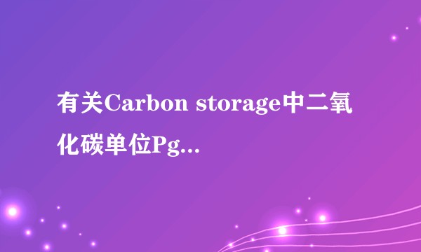 有关Carbon storage中二氧化碳单位Pg C yr-1代表什么？处于什么量级？