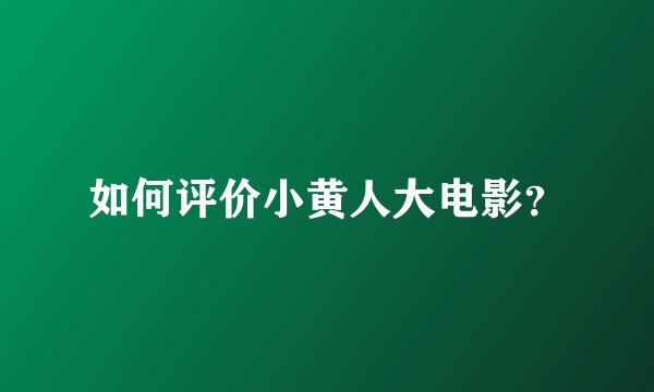 如何评价小黄人大电影？