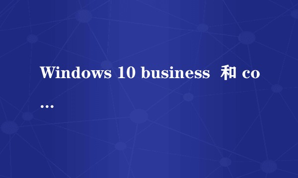 Windows 10 business 和 consumer 中的专业版有什么不同?